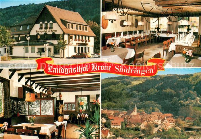 Sindringen Landgasthof Krone Speisesaal Gaststube Panorama