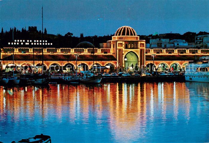 Rhodos Rhodes aegaeis Neuer Markt bei Nacht
