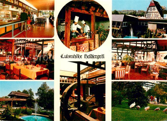 Walsrode Lueneburger Heide Luisenhoehe Heidjergrill Theke Gastraeume Brunnen Mue