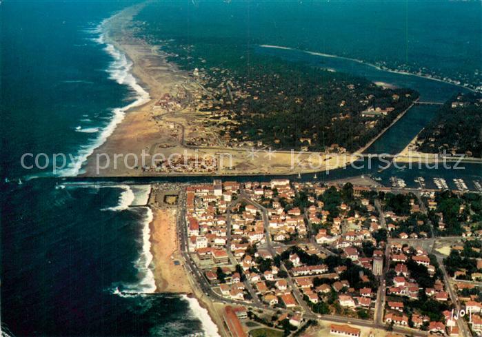 Hossegor Soorts Landes Belle vue d’ensemble aerienne de ces deux villes au bord