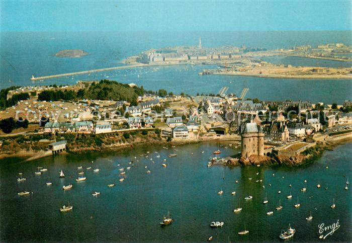 Saint-Malo 35 Tour Solidor Cité d Aleth au fond Cité Corsaire vue aérienne