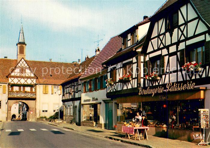 Rosheim Elsass Lothringen Rue du General de Gaulle Maison alscaciennes Porte de