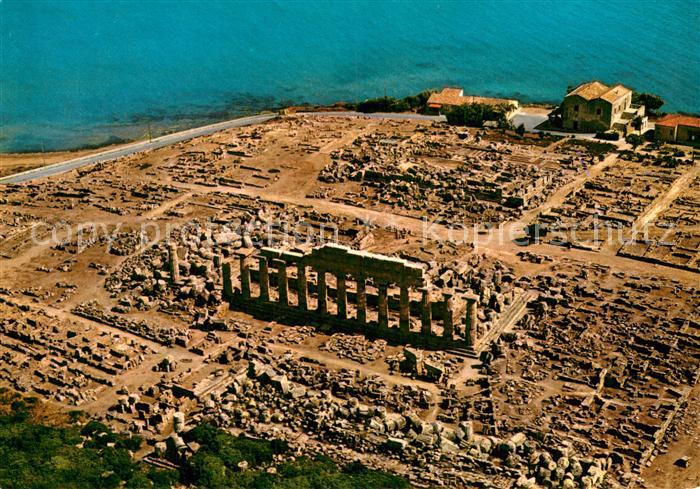 Selinunte Sicilia IT Zona archeologica dall aereo