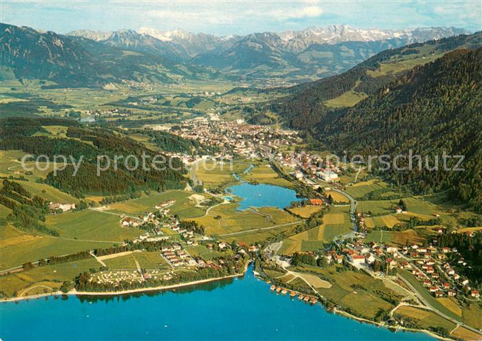 Buehl Alpsee Blick auf Alpsee Buehl Immenstadt und Allgaeuer Hochgebirge