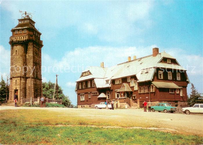 Auersberg Wildenthal Aussichtsturm und Berghotel Auersberg