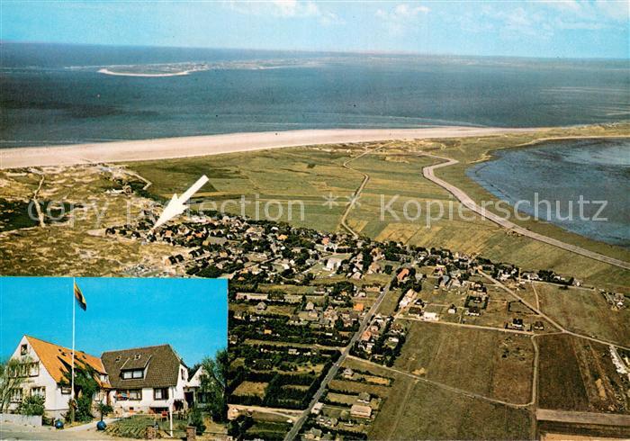 Norddorf Amrum Gaestehaus Irmgard Nordseeheilbad Fliegeraufnahme