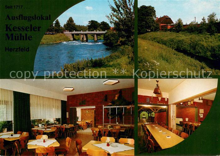 Herzfeld Westfalen Ausflugslokal Kesseler Muehle Kegelbahn Partie am Fluss