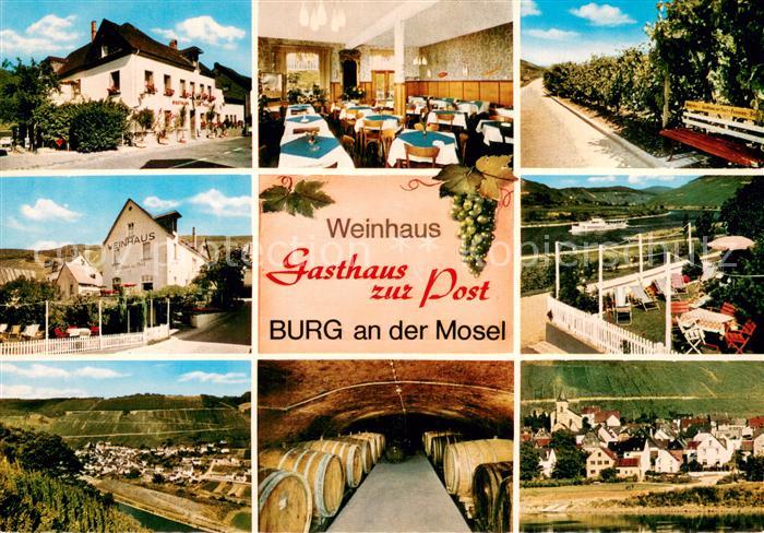 Burg Mosel Weinhaus Gasthaus zur Post Panorama Weinkeller Gastraum