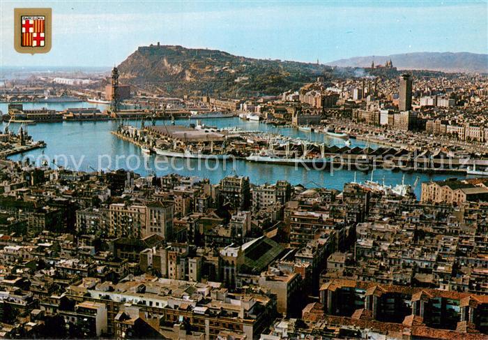 Barcelona Cataluna Hafen Fliegeraufnahme