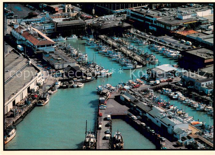 San Francisco California Fishermans Wharf Aerial view
