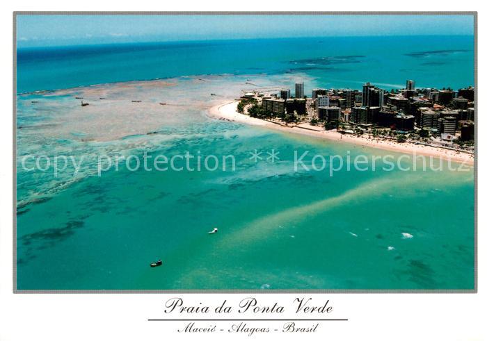 Maceio Brazil Praia da Ponta Verde Fliegeraufnahme