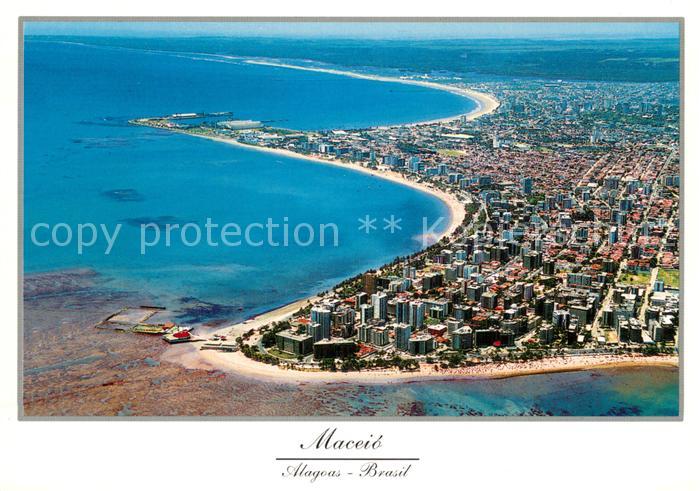 Maceio Brazil Praia da Ponta Verde Fliegeraufnahme