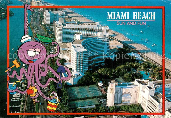 Miami Beach Fontainebleau Hotel on Colling Avenue and the Atlantic Ocean looking