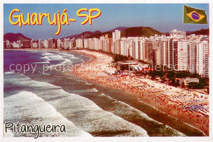 Guaruja Brazil Praia da Pitangueira Fliegeraufnahme