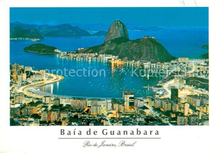 Rio de Janeiro Baia de Guanabara Fliegeraufnahme