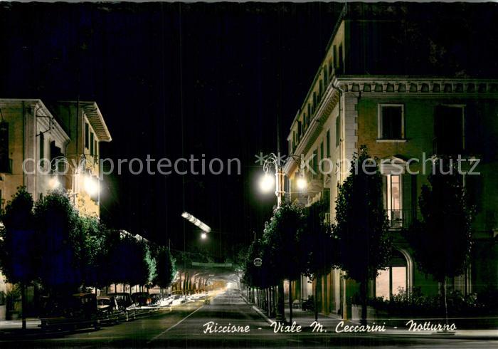 Riccione Rimini IT Viale M Ceccarini Notturno