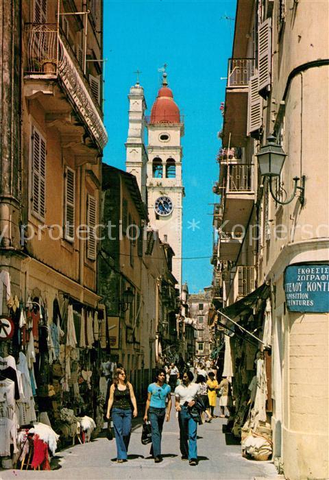 Corfu Korfu Kleine Strasse Hl Spyridon