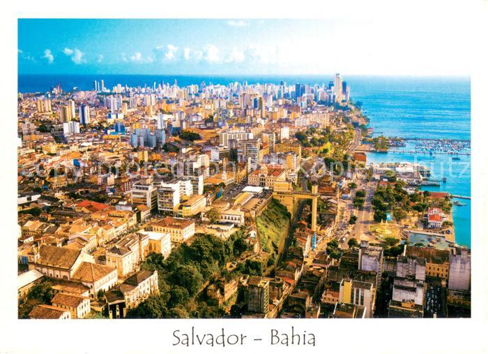 Salvador Bahia Brasil Vista aerea da cidade alta e cidace baixa
