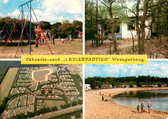 Wezuperbrug Vakantie oord t Kuiepadtien Spielplatz Strand Fliegeraufnahme
