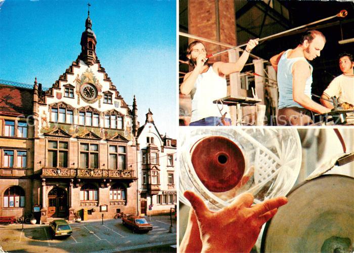 Wolfach Rathaus Glasmacher und Glasschleifer bei der Arbeit