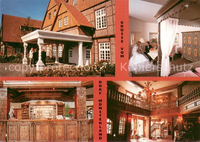Legden Dorf Muensterland Hoteleingang Rezeption Hochzeitszimmer Hotelhalle