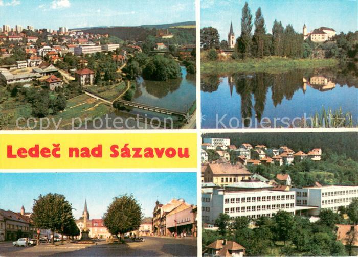 Ledec nad Sazavou Fliegeraufnahme Panorama Ortspartien