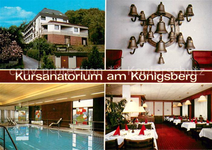 Bad Pyrmont Kursanatorium am Koenigsberg Hallenbad Speisesaal