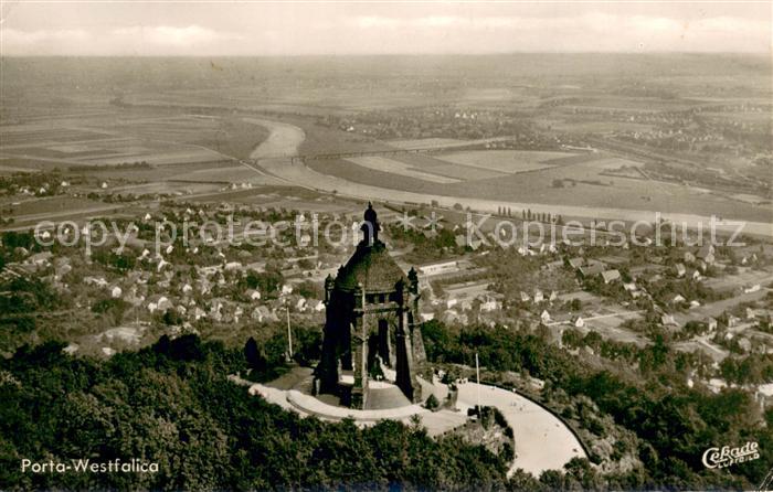 Porta Westfalica Kaiser Wilhelm Denkmal Fliegeraufnahme