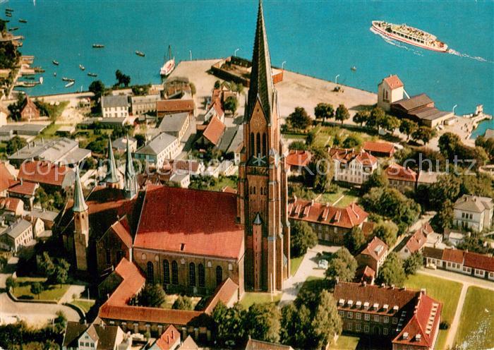 Schleswig Schlei Fliegeraufnahme mit Kirche