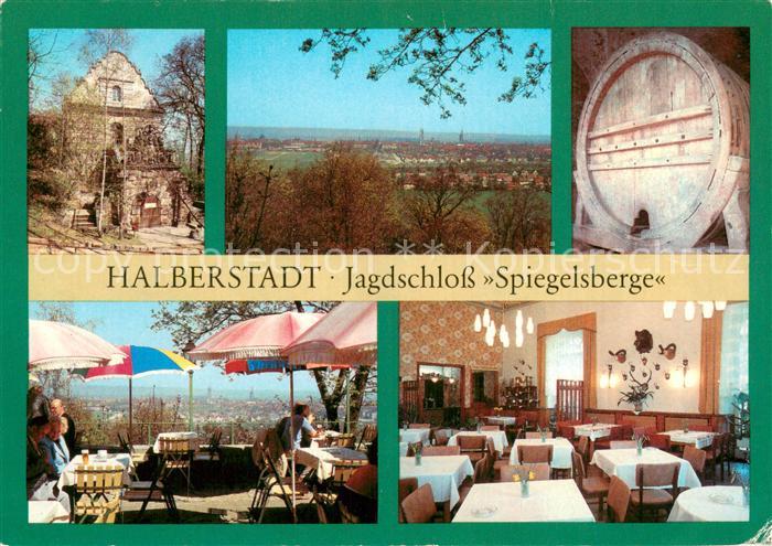 Halberstadt Jagdschloss Spiegelsberge Panorama Fass Freiterrasse Gaststaette