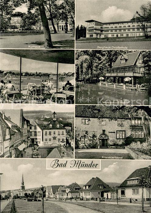 Bad Muender Kurhaus Berghaus Deisterholz Roehmelbad Cafe Waldschloesschen Markt