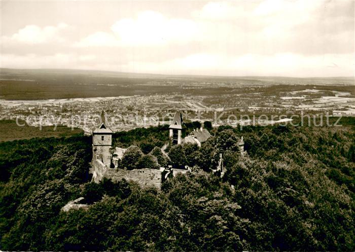 Frankenstein Bergstrasse Burgruine Frankenstein Fliegeraufnahme