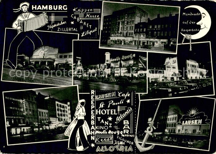 St Pauli Hamburg Mondnacht auf der Reeperbahn