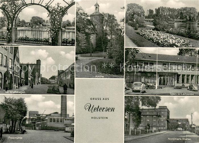 Uetersen Rosarium Gr. Wulfshagen Feldmuehle Kirche Sparkasse Nordmark-Werke