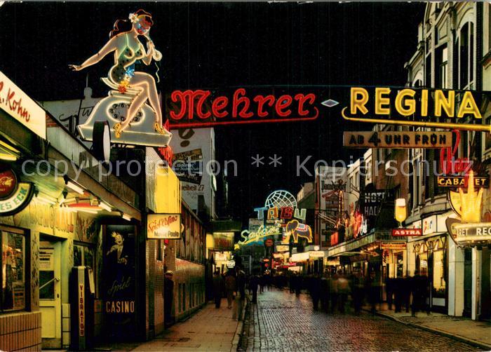 St Pauli Hamburg Grosse Freiheit bei Nacht