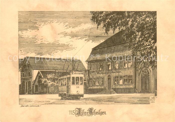 Arheilgen Darmstadt 1150 Jahre Das alte Loeweneck Gaststaette Strassenbahn Kuens