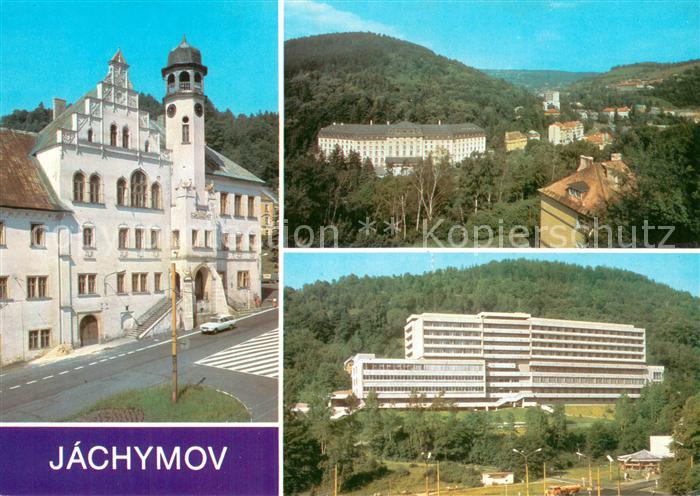 Jachymov Sankt Joachimsthal Rathaus Stadtpanorama Sanatorium