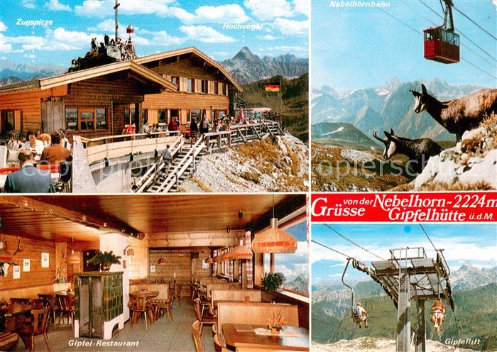 Oberstdorf Nebelhornbahn Gipfelhuette Bergbahn Gemsen Allgaeuer Alpen