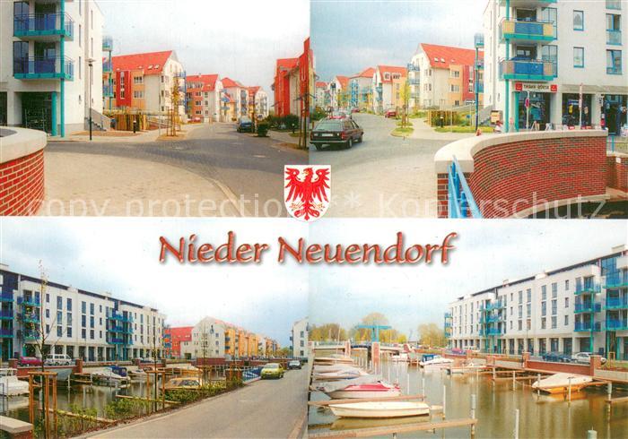 Niederneuendorf Wohnsiedlung Kanal Bootsanleger