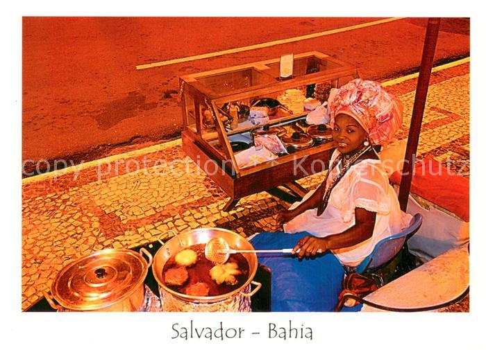 Salvador Bahia Brasil Typical baiana seller of acarajé