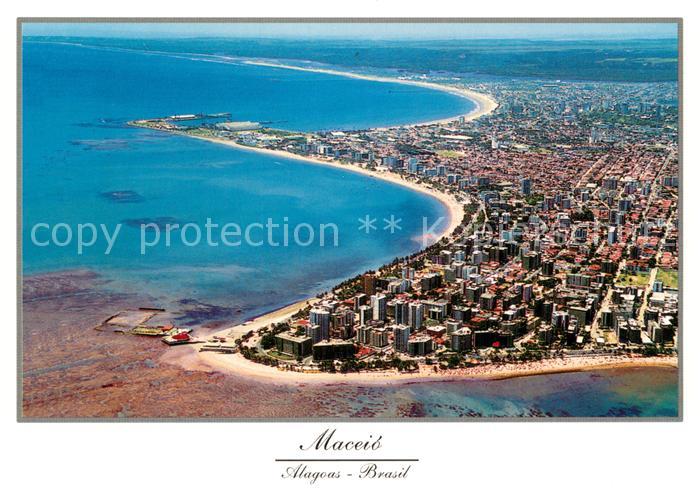 Maceio Brazil Praia da Ponta Verde Pajucara vista aérea
