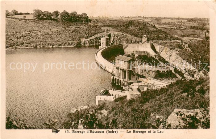 Eguzon-Chantome 36 Indre Le Barrage et le Lac