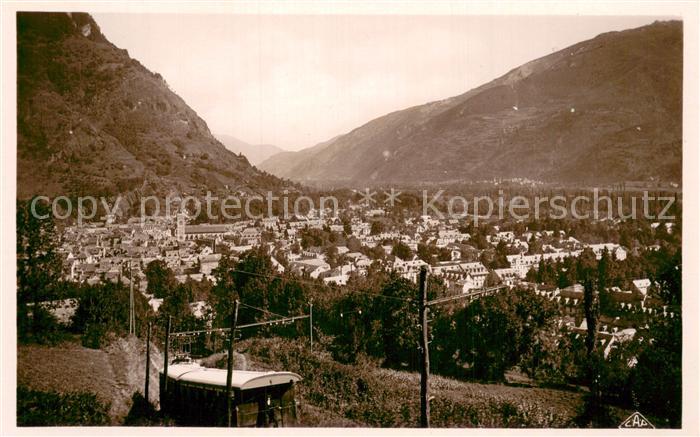 Luchon Superbagneres La Cremailliere de Superbagneres et la ville