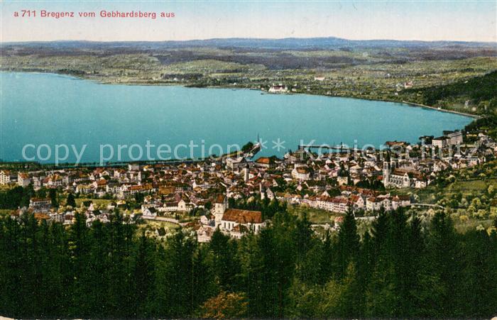 Bregenz Bodensee Blick vom Gebhardsberg