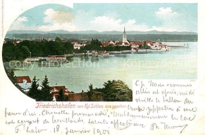 Friedrichshafen Bodensee Blick vom Kgl Schloss