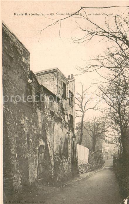 Paris 75 Historique Vieux Montmartre rue Saint V