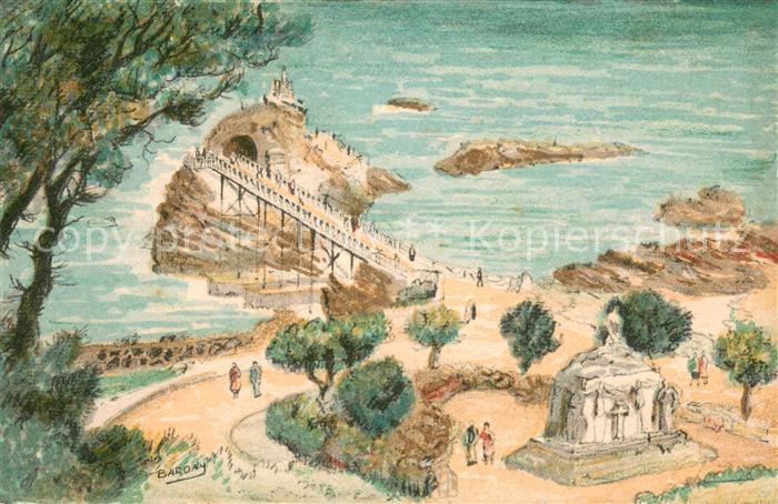 Biarritz Pyrenees Atlantiques Esplanade et Rocher de la Vierge