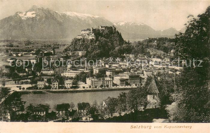 Salzburg  oesterreich Blick vom Kapuzinerberg