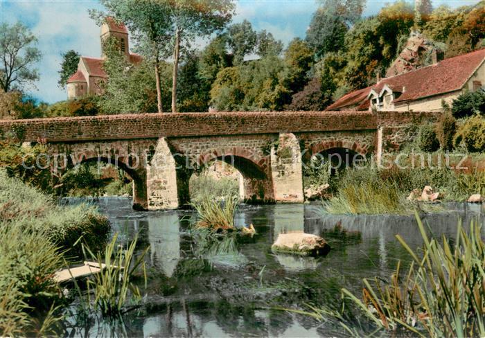 Saint-Ceneri-le-Gerei 61 Eglise et le Pont sur la Sarthe