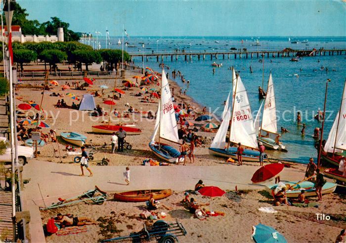 Andernos-les-Bains La plage devant les Terrasses La jetee